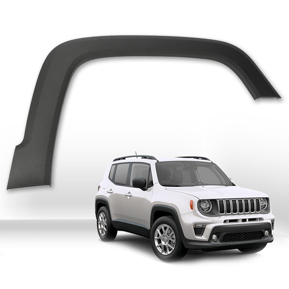 G-PLUS Front Right Fender Flare Compatible with Jeep Renegade 2015-2021 Wheel Arch Fender Molding Trim Textured Black 5XB67LXHAA, CH1790104