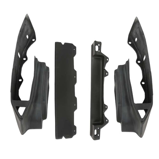 G-PLUS Rear Fiberglass Bumper Filler Compatible with Cadillac Deville 1980-1992/ Fit for Cadillac Fleetwood 1980-1992 /Fit Cadillac Brougham 1980-1992 Black Bumper Filler Set of 4