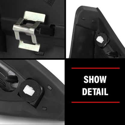 G-PLUS Front Left Side Fender Molding Trim Part Mirror Corner Triangle Trim View Mirror Flag Applique Panel Cover Compatible with Cadillac XTS 2013-2019 22955947 Chrome and Black