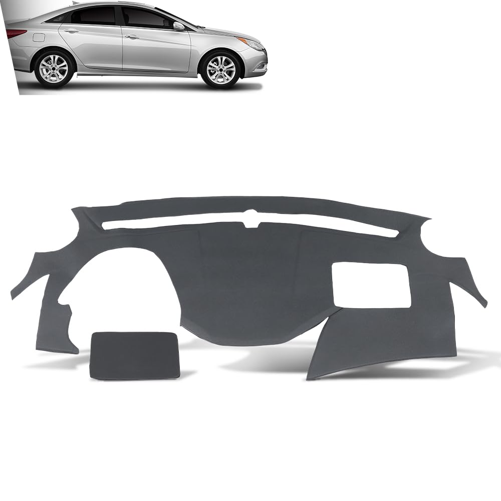G-PLUS TPE Dash Cover Dashboard Compatible with Hyundai Sonata 2011 2012 2013 2014 Dash Cover Panel Dark Gray