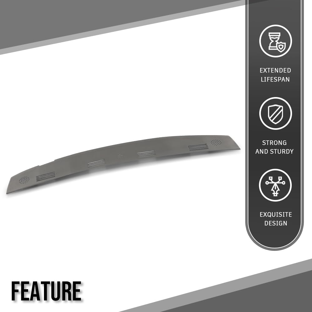 G-PLUS TPE Dash Defrost Vent Cover Cap Compatible with Dodge Ram 1500 2002-2005/ Fit Ram 2500 3500 2003-2005 Upper Dashboard Panel Grey