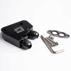 30 ROW AN10 Universal Engine Aluminum Transmission Oil Cooler Kit With Thermostat 80 Deg Adapter Silver