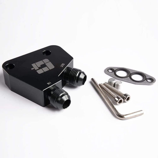 30 ROW AN10 Universal Engine Aluminum Transmission Oil Cooler Kit With Thermostat 80 Deg Adapter Silver