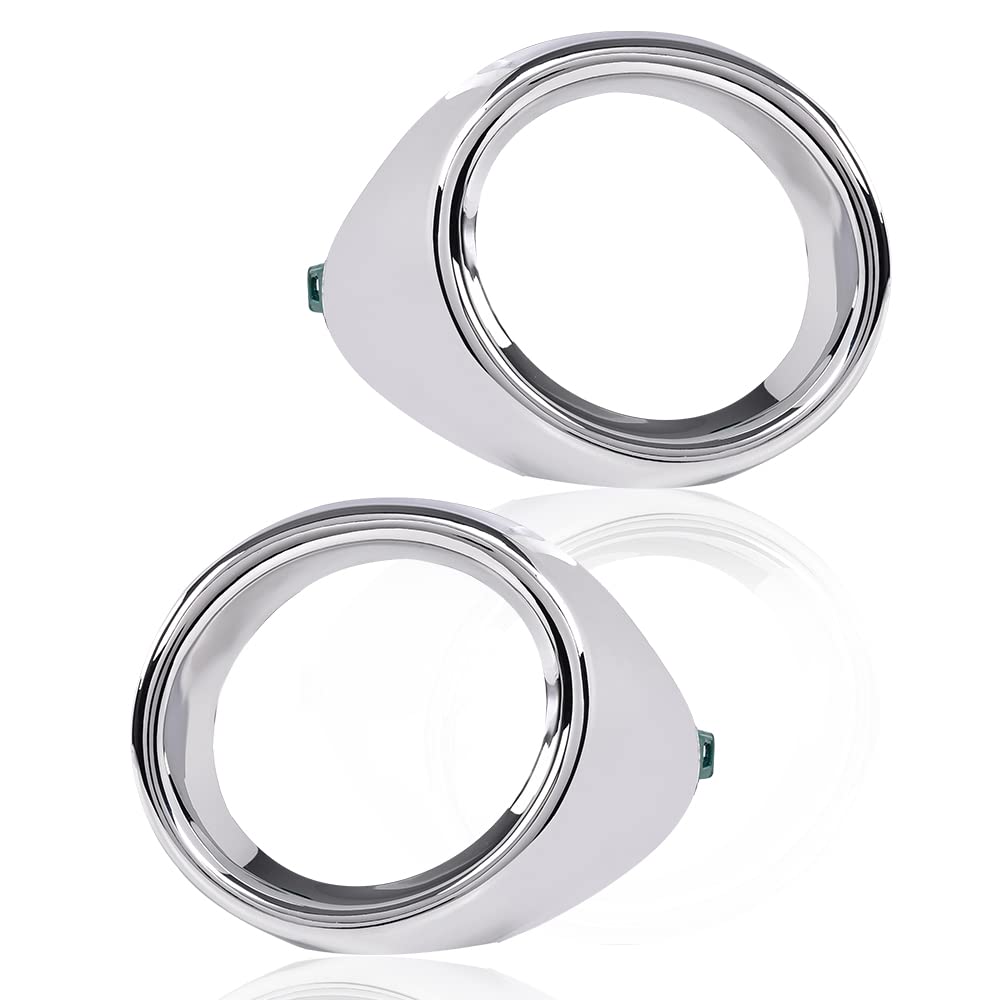 G-PLUS Fog Light Trim Compatible with 2013-2015 ES300h/ES350 Base 8148133040 LX1039104 8148233050 LX1038104 Chrome and silver Left Driver and Right Passenger Side Fog Light Trim
