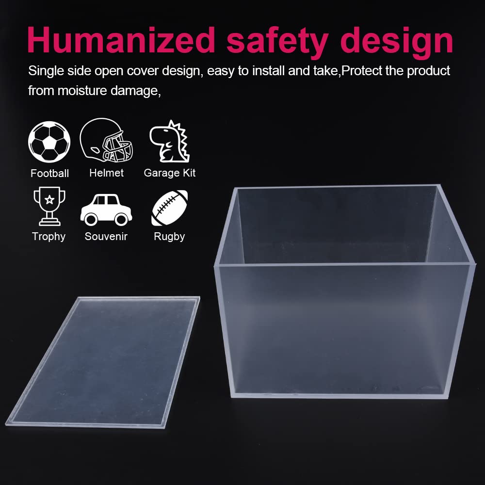 G-PLUS Mini Helmet Display Case Acrylic Football Baseball Helmet Cases Sports Souvenirs and Collectibles Box Clear