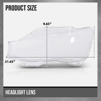 G-PLUS Headlight Lens Cover Compatible with BMW X3 F25 2014-2017 Left Side Front Headlamp Lens Cover Clear