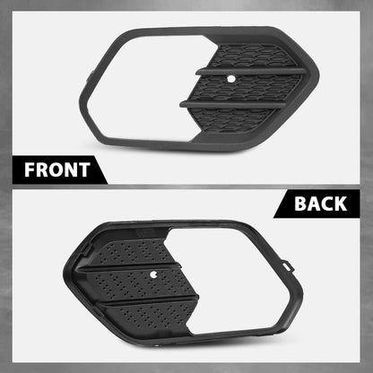 G-PLUS Fog Light Cover Bezel Grille Bumper Insert Set Compatible with Ford Escape Kuga 2017-2019 GJ5Z17K946AB, GJ5Z17K946AA, FO1038164, FO1039164 Black