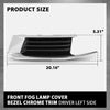 G-PLUS Fog Light Cover Bezel Trim Front Left Side Compatible with Cadillac XTS 2018-2019 Chrome Black