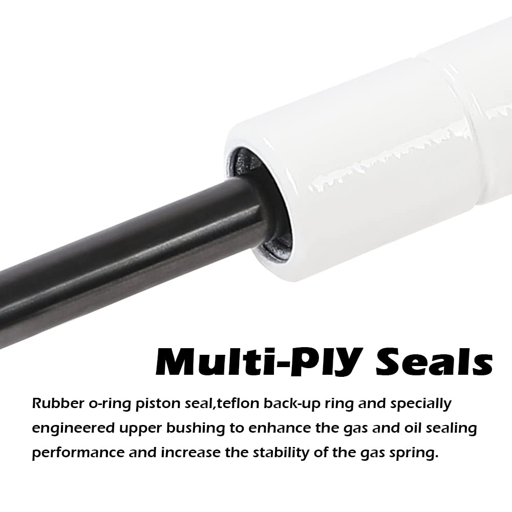 G-PLUS Racing Hood Lift Strut Damper Shock Set- Complete Kit White Compatible with Ford Mustang 15-21