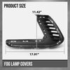G-PLUS Pair Front Bumper Fog Lamp Cap Cover Compatible with Hyundai Elantra Sedan 2017-2018 86563F2000, 86564F2000 Black