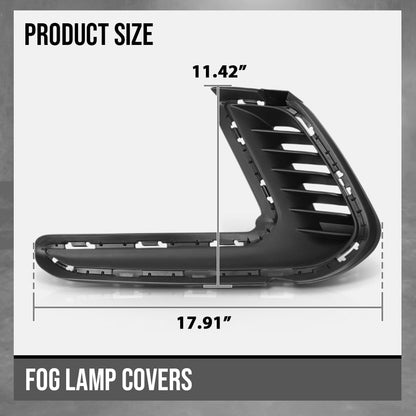 G-PLUS Pair Front Bumper Fog Lamp Cap Cover Compatible with Hyundai Elantra Sedan 2017-2018 86563F2000, 86564F2000 Black