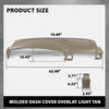 G-PLUS Upper Dashboard Dash Cover Compatible with Chevy Silverado GMC Sierra 1500 2500HD 3500 1999-2006/ Chevy Avalanche Tahoe Suburban 2000-2006/ GMC Yukon 2000-2006 (Brown ABS Plastic)