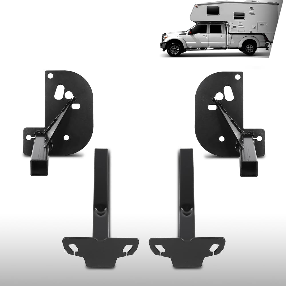 G-PLUS Front Camper Tie Downs Bar Compatible with Ford F250 F350 F450 Super Duty 2011-2016 8 Feet Bed Length Black
