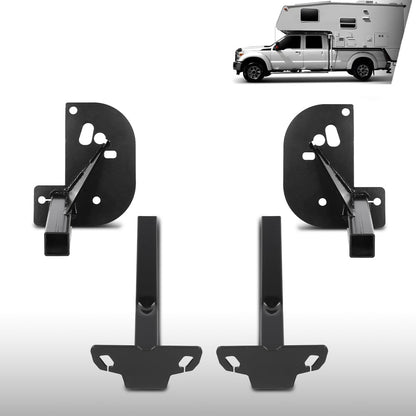 G-PLUS Front Camper Tie Downs Bar Compatible with Ford F250 F350 F450 Super Duty 2011-2016 8 Feet Bed Length Black