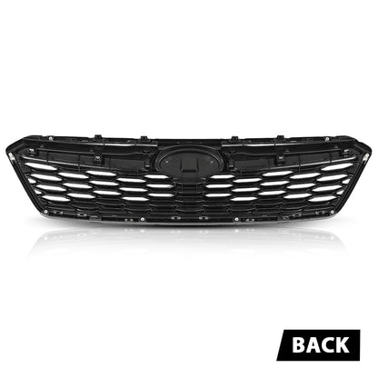 G-PLUS Bumper Grille Grill W/Chrome Molding Trim, Compatible with Subaru Impreza 2017-2019, SU1200170, SU1212105, SU1213105, SU1202104, 91122FL00B, 91123FL03B, J1010FL300, 91123FL00B Black