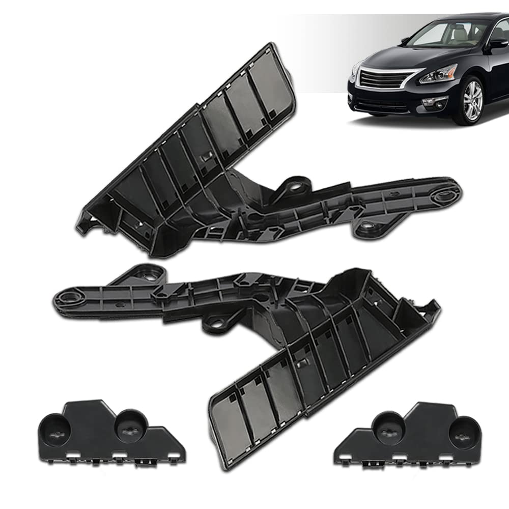 G-PLUS Bumper Bracket Retainers Front 4PC Beam Mount Support Compatible with Altima Sedan 2013 2014 2015 62059-3TA0A 62058-3TA0A 62221-3TA0A 62220-3TA0A