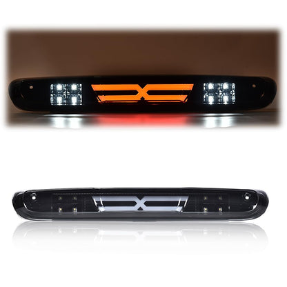G-PLUS LED Third Brake Light Compatible With 07-14 Chevy Silverado/GMC Sierra,3RD LED Bar Brake/Cargo Light,Type X (Smoky lens Black Housing Amber Reflector)