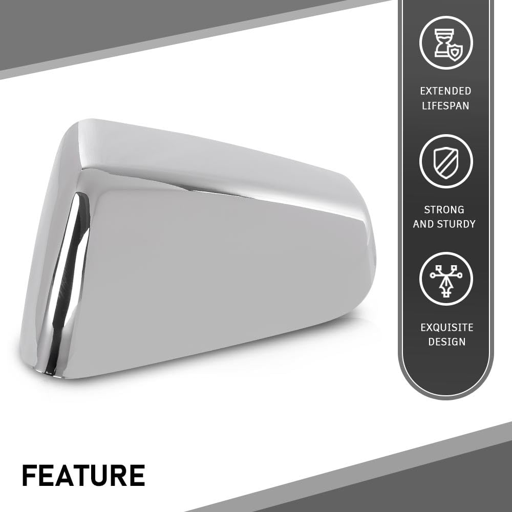 G-PLUS Exterior Mirror Cover Cap Left Driver Side Compatible with Chevy Equinox GMC Terrain 2018-2021 Chrome