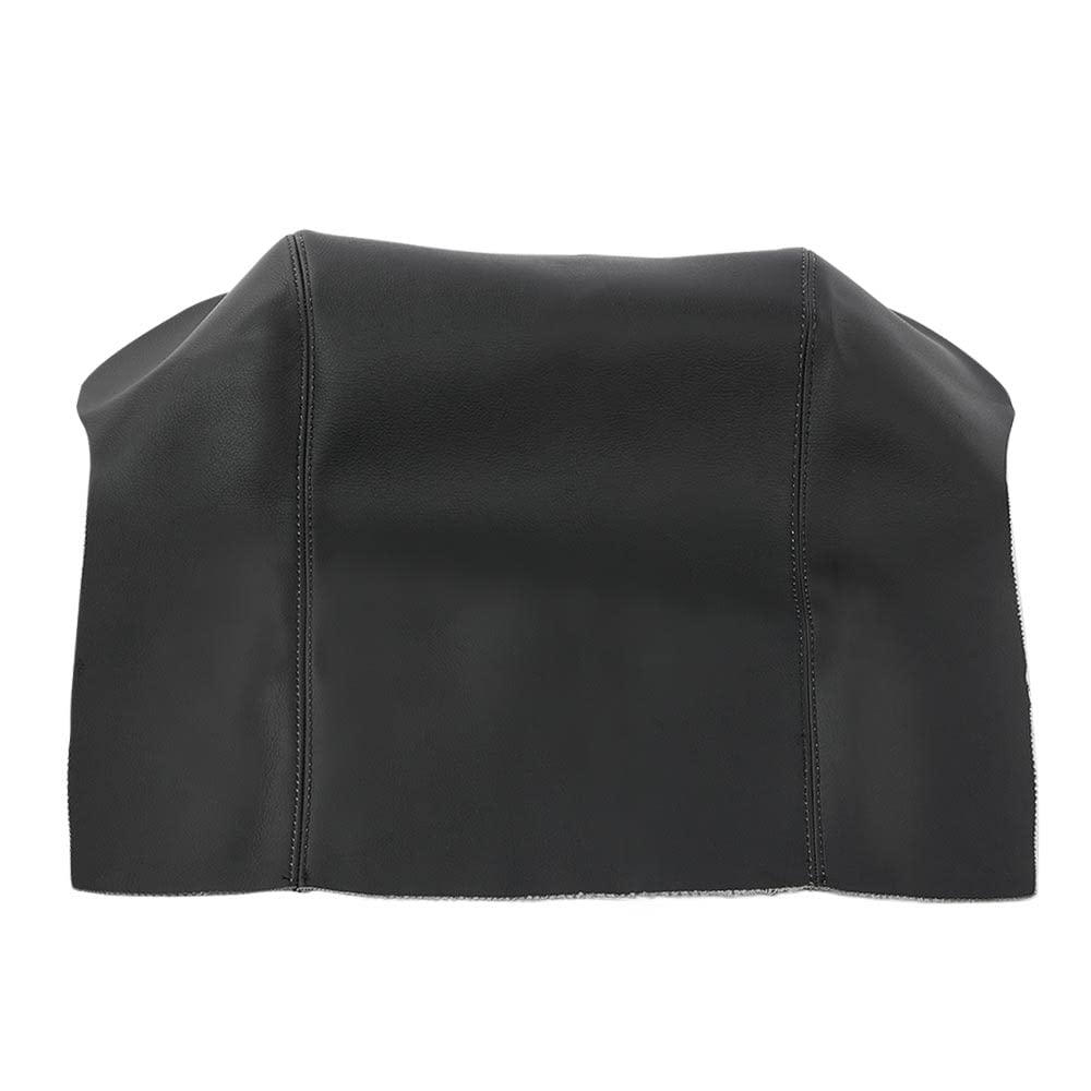 G-PLUS Real Leather Console Lid Armrest Cover Compatible with 2011-2016 Ford F250 Super DutyBlack