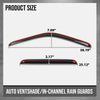 G-PLUS in-Channel Auto Vent Window Visor 4pcs Compatible with Ford F250 F350 F450 F550 Super Duty Supercrew 1999-2016, Not Fit Supercab Or Extended Cab in-Channel Rain Guards Smoke
