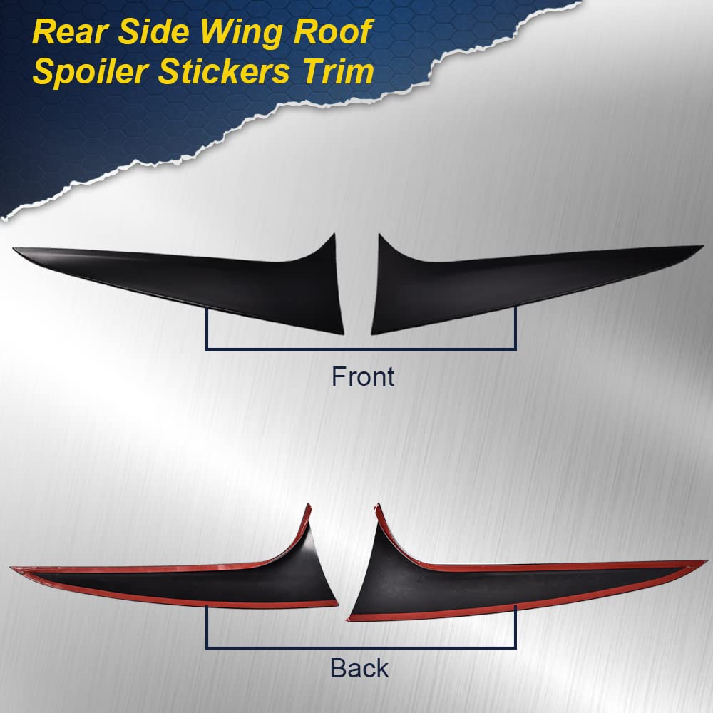 G-PLUS Rear Window Spoiler Side Wing Trim Cover Compatible with BMW X4 2019-2020 All Models (Matte Black)