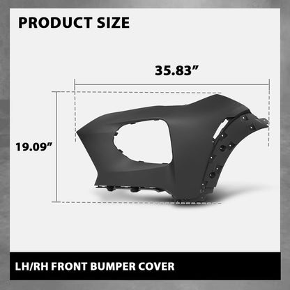 G-PLUS Front Bumper Cover Driver Left and Right Side Compatible with Chevy Trailblazer 2021-2022 NOT Fit RS Model 42749518, 42749517, 42772013, 42772012 Black