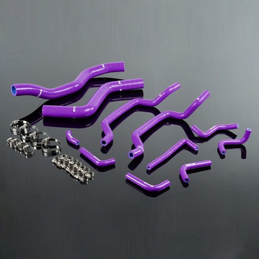 G-PLUS Silicone Radiator Hose Pipe Kit Clamps Compatible With 1995-1999 Mitsubishi Eclipse Turbo Coolant,Purple