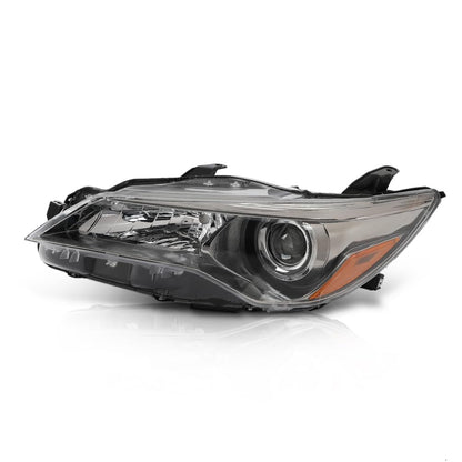 G-PLUS Headlight Assembly Front Headlamp Left Side Compatible with Toyota Camry 2015-2017 TO2503222, TO2502222, TO2503223, TO2502229, TO2503229,8111006860 Clear Lens Black Housing Amber Reflector