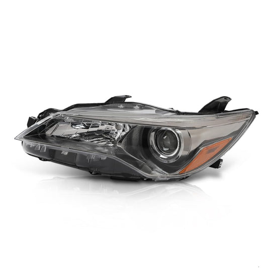 G-PLUS Headlight Assembly Front Headlamp Left Side Compatible with Toyota Camry 2015-2017 TO2503222, TO2502222, TO2503223, TO2502229, TO2503229,8111006860 Clear Lens Black Housing Amber Reflector