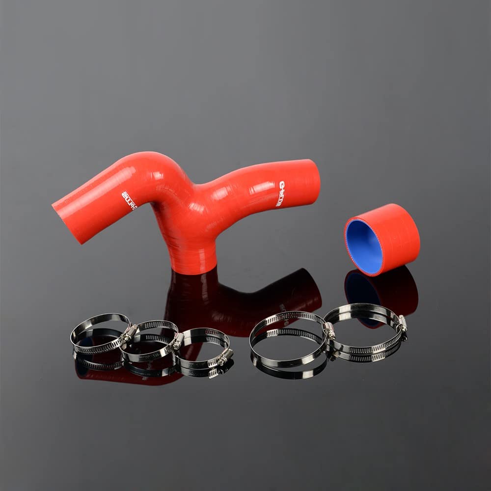 G-PLUS Silicone Intercooler Hose Y Pipe Clamps kit Compatible With 1996-2000 Subaru Impreza WRX GC8 EJ20 MK3-6 2PCS,Red