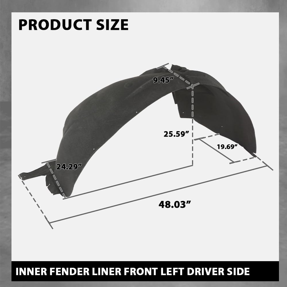 G-PLUS Inner Fender Liner Front Left Driver Side Compatible with Chevy Blazer 2019-2023 GM1248298, 84730494