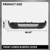 G-PLUS Front Lower Bumper Cover Fascia Compatible with Ford Explorer 2018 2019 (Submodel: Base, XLT), JB5Z17D957AB, FO1015127, Primed Black