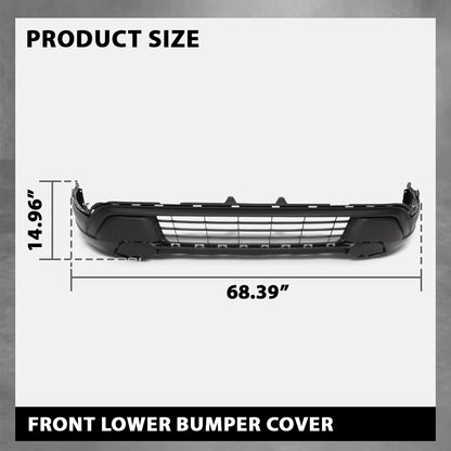 G-PLUS Front Lower Bumper Cover Fascia Compatible with Ford Explorer 2018 2019 (Submodel: Base, XLT), JB5Z17D957AB, FO1015127, Primed Black