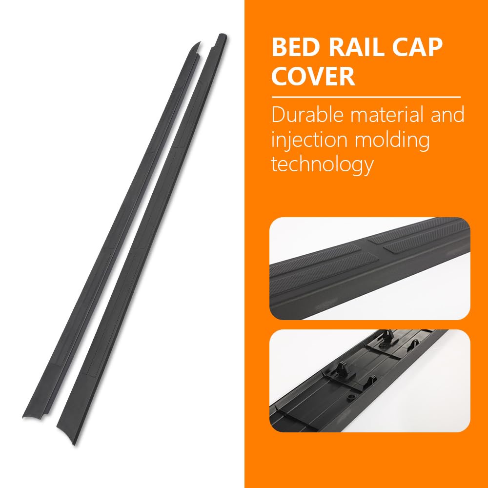 G-PLUS Bed Rail Caps Compatible with Toyota Tundra 2014 2015 2016 2017 2018 Truck 5.5 ft Bed Only (Textured Black 2 PCS) 662480C090 662490C090