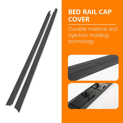 G-PLUS Bed Rail Caps Compatible with Toyota Tundra 2014 2015 2016 2017 2018 Truck 5.5 ft Bed Only (Textured Black 2 PCS) 662480C090 662490C090
