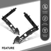 G-PLUS Front Driver and Passenger Side Bumper Bracket Compatible with Lincoln MKZ Base/Select 2017-2020 FO1043150, FO1042150, HP5Z17C947C, HP5Z17C947D Black