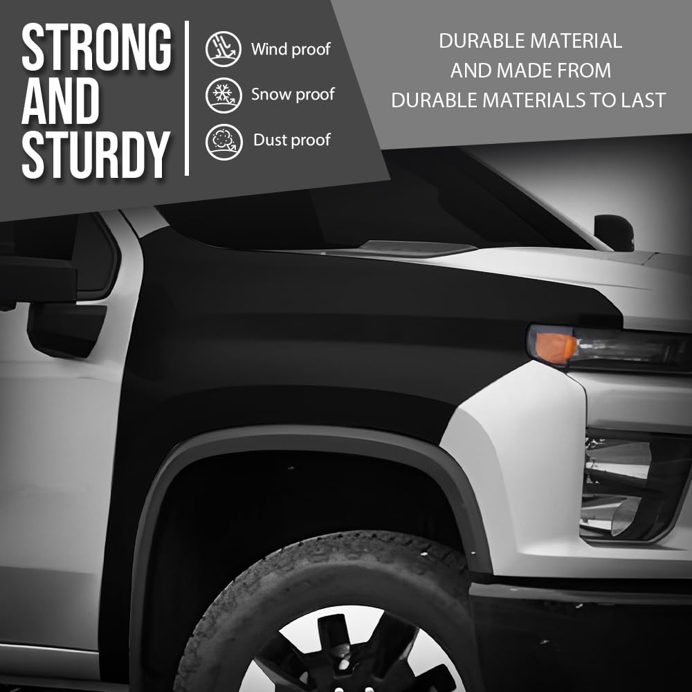 G-PLUS Front Fender Passenger Right Side Compatible with Chevy Silverado 2500 HD 3500 HD 2020-2023 84581167, GM1241424 Black