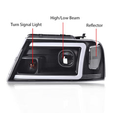G-PLUS LED Headlights Assembly for Ford F150 Lincoln Mark LT 2004-2008 DRL Product Specifications