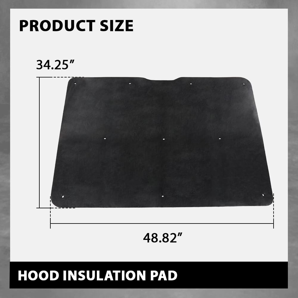 G-PLUS Under Hood Insulation Pad 1/2" Clips Compatible with 1981-1987 Buick Regal
