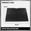 G-PLUS Black Under Hood Insulation Pad 1/2" Clips Compatible with Buick Regal 1981 1982 1983 1984 1985 1986 1987