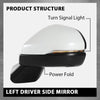 G-PLUS Power Heated Mirror w/Turn Signal Left Driver Side Compatible with Honda CRV 2023-2024 Power Folding 76258-3B4-H11 76208-3B4-H11 White