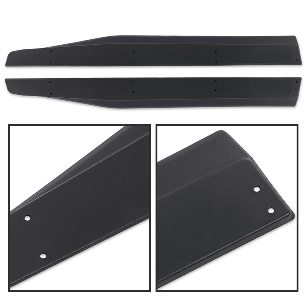 G-PLUS Side Skirt Extension Compatible with Ford Mustang 2015-2023 W/Winglet GT500 Style Matte Black Side Skirt Extension Rocker Panel Driver Passenger Side Black