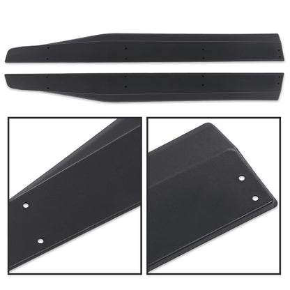 G-PLUS Side Skirt Extension Compatible with Ford Mustang 2015 2016 2017 2018 2019 2020 2021 2022 2023 W/Winglet GT500 Style Matte Black Side Skirt Extension Rocker Panel Driver Passenger Side Black