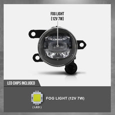 G-PLUS Fog Lights 2PCS for Volvo XC40 2018-2020 Polestar 2 2021-2023 Black Side View