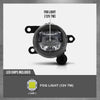 G-PLUS Front Left & Right Fog Light Lamp Compatible with Volvo XC40 2018-2020 Fit Polestar 2 2021-2023 31689174, 31689175 Black
