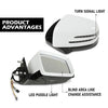 G-PLUS Rear View Side Mirror w/o Blind Spot Driver and Passenger Side Compatible with Benz M GL Class ML63 ML350 ML300 ML500 W164 X164 GL350 GL450 GL550 2005-2011 1648105193 1648104693 White