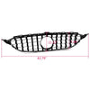 Front Bumper Upper Grille Compatible with C Class C200 C250 C300 C350 W205 2015 2016 2017 2018 AMG GT R Style Chrome Black Hood Grill (Without Camera Hole)