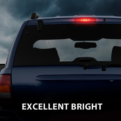 G-PLUS LED Third 3rd Brake Cargo Light Compatible With Jeep Grand Cherokee 1999-2004,Rear Roof Center High Mount Stop Tail Light Replacement Black Housing Smoky Lens