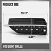 G-PLUS Left Driver Side Front Bumper Fog Light Lamp Grille Compatible with Volvo XC90 2016 2017 2018 2019 313830440, VO1038108 Chrome Black