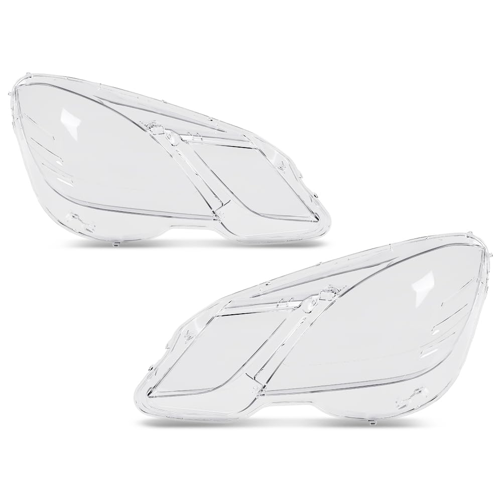 G-PLUS Headlight Lens Cover Compatible with Benz E-Class W212 E350 E500 E63 2009 2010 2011 2012 2013 (Only for 4-Door) Left & Right Side A2128209661, A2128209561 Front Headlamp Lens Cover Clear